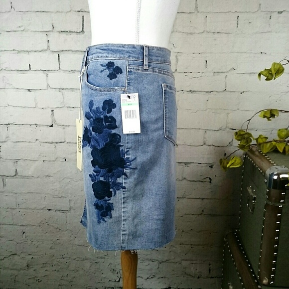 Vintage America Blues Denim Mini Skirt Blue 8/29 - Picture 2 of 8
